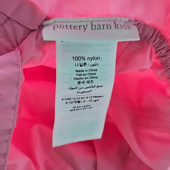 Pottery Barn Kids Hat Pink/White Bucket Cow Boy Hat Cap Size 3-12 month - Picture 10 of 11